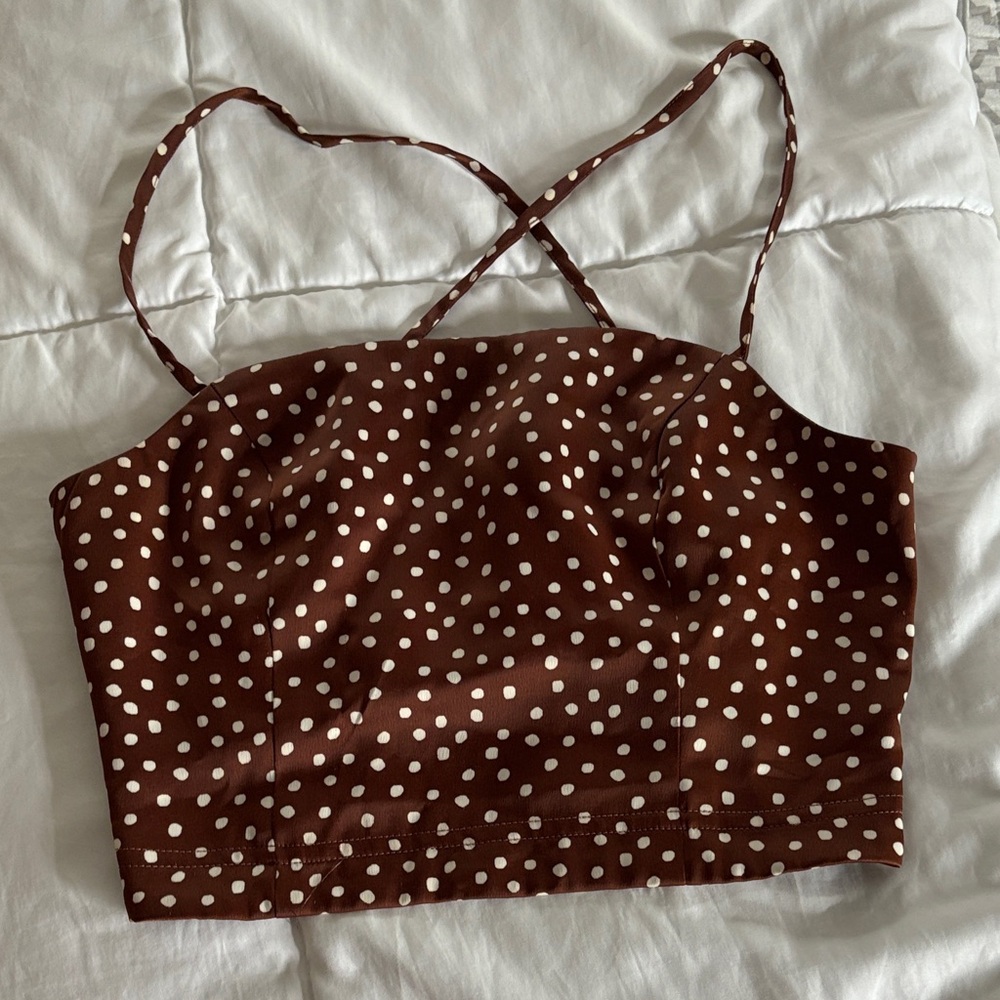 Urban Outfitters Brown Polka Dot Camisole